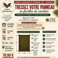 Tressez un panneau en feuilles de cocotier