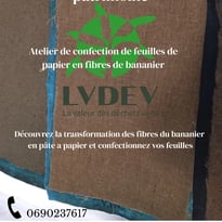 Atelier de confection de papier en fibres de bananier