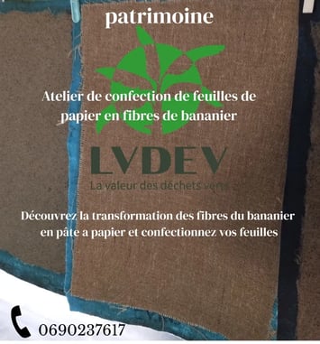Atelier de confection de papier en fibres de bananier