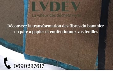 Atelier de confection de papier en fibres de bananier