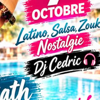 Eddy Miath au bord de la piscine